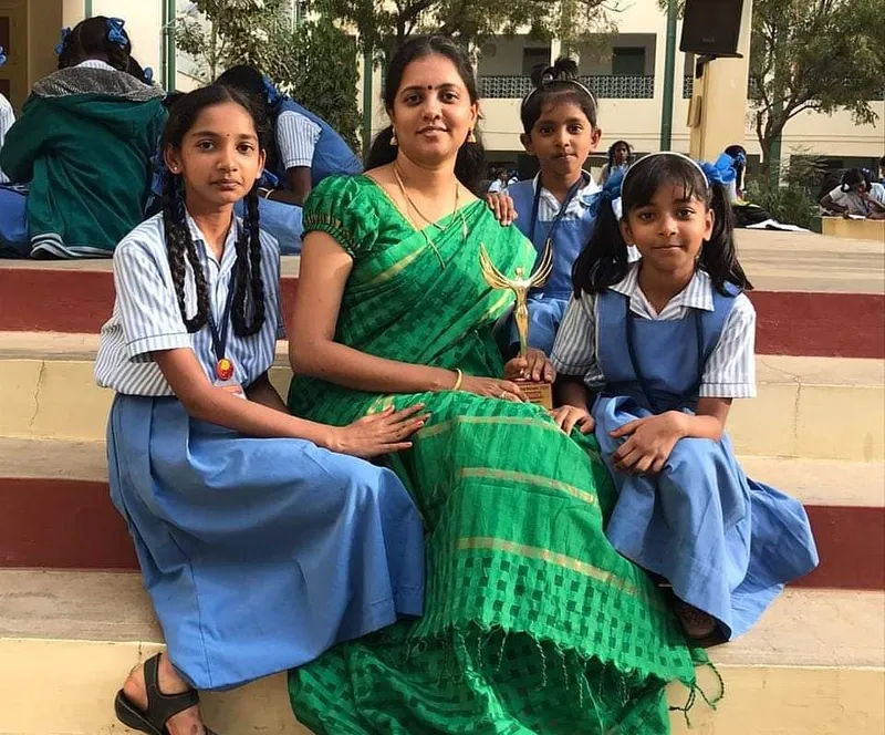 Sneha with her children
