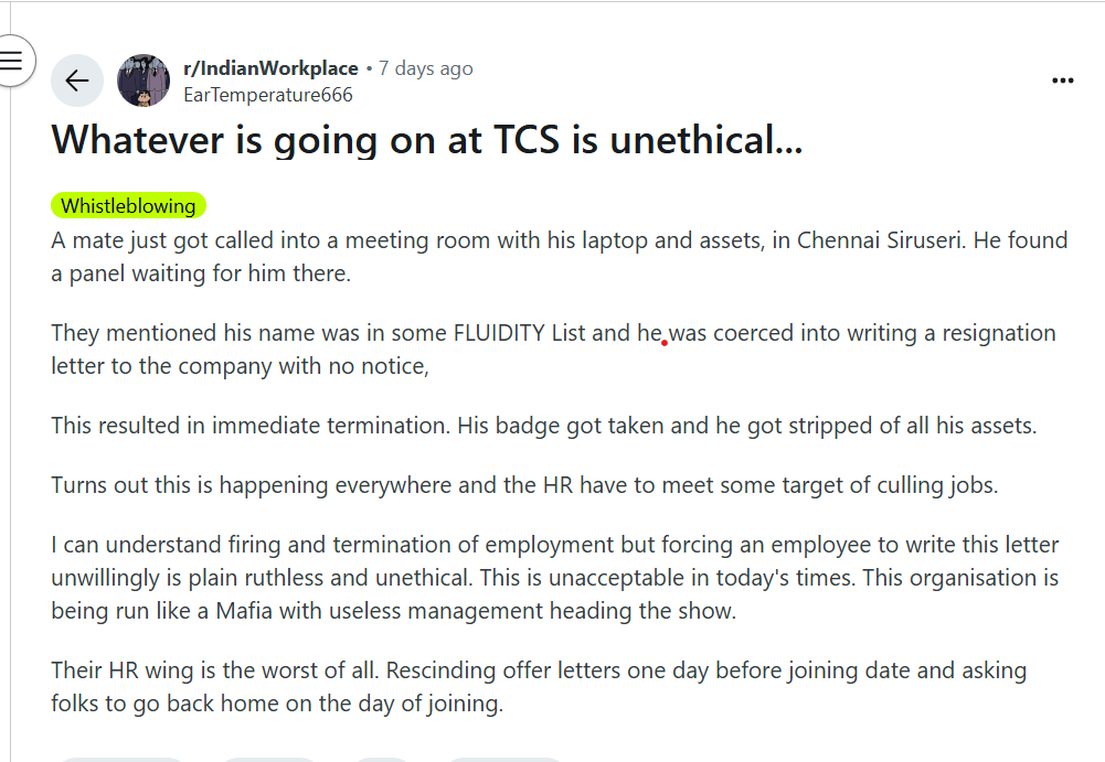Reddit post