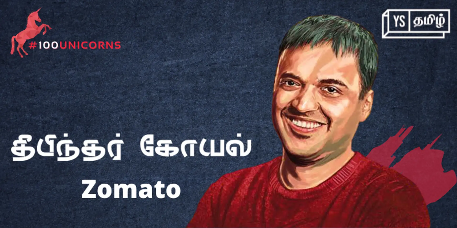 #100Unicorns | 'யுனிக்' கதை 07 | Zomato: மெனு கார்டில் தோன்றிய ஐடியாவை ஆன்லைன் உணவு டெலிவரி யூனிகார்ன் ஆக்கிய தீபிந்தர் கோயல்!