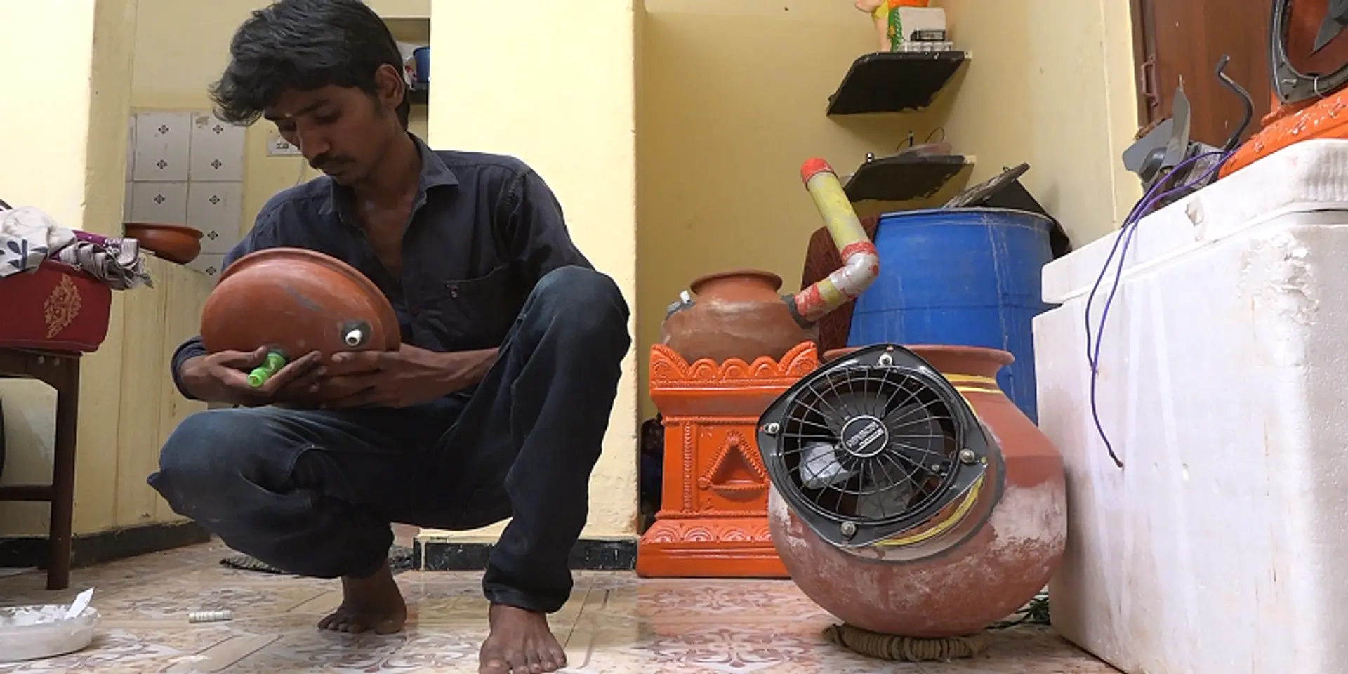 1500 ரூபாயில் ஒரு ஏசி: கோவை இளைஞரின் அற்புதக் கண்டுபிடிப்பு!