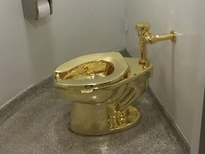 gold toilet