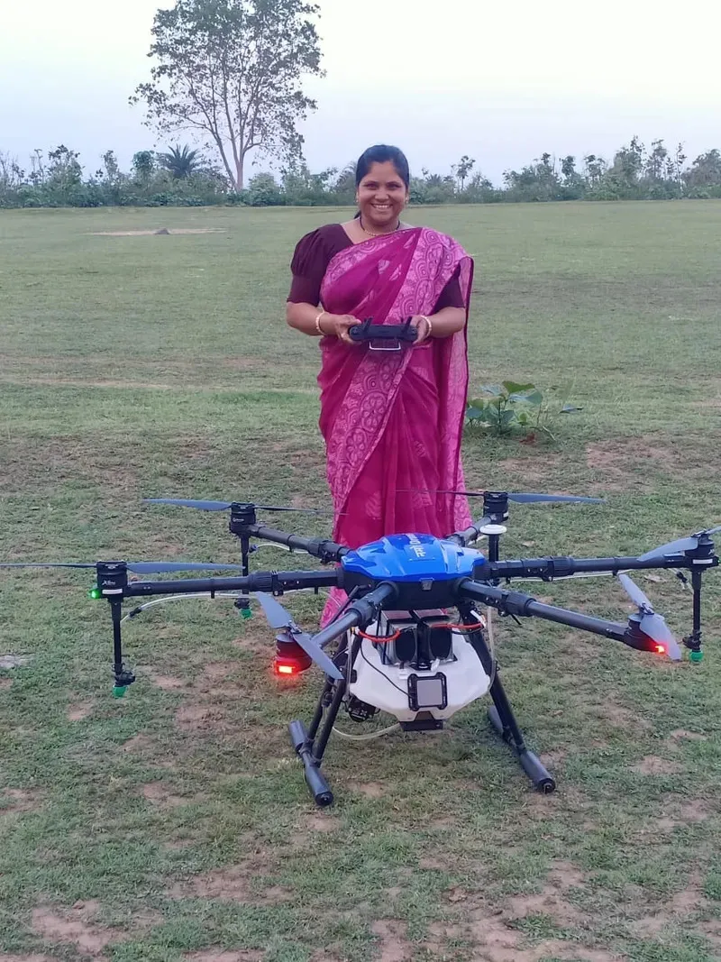 Sanju Nagpure with her drone