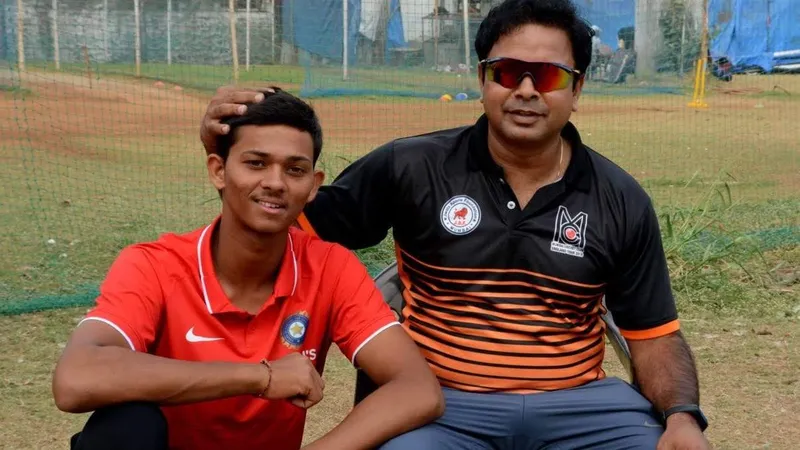 Jaiswal with his coach Jwala Singh