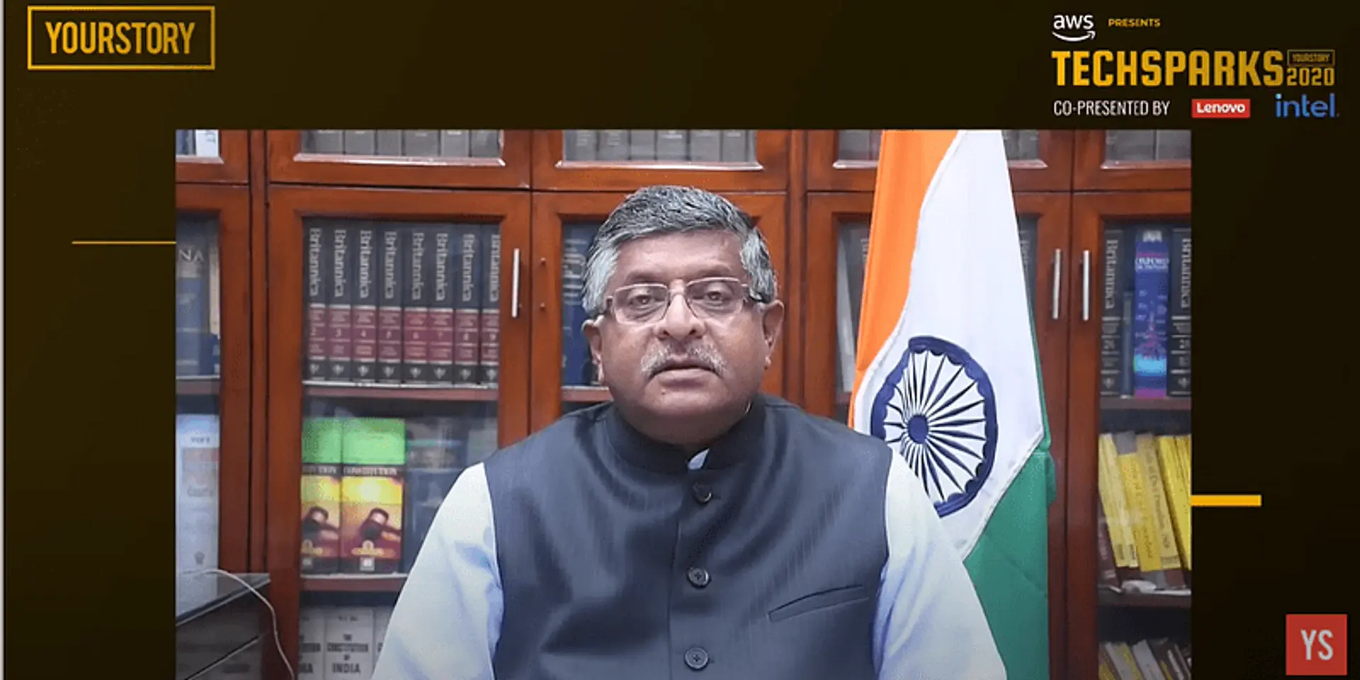 Union Minister Ravi Shankar Prasad delivers keynote address at TechSparks 2020; recognises YourStory’s role in sparking change