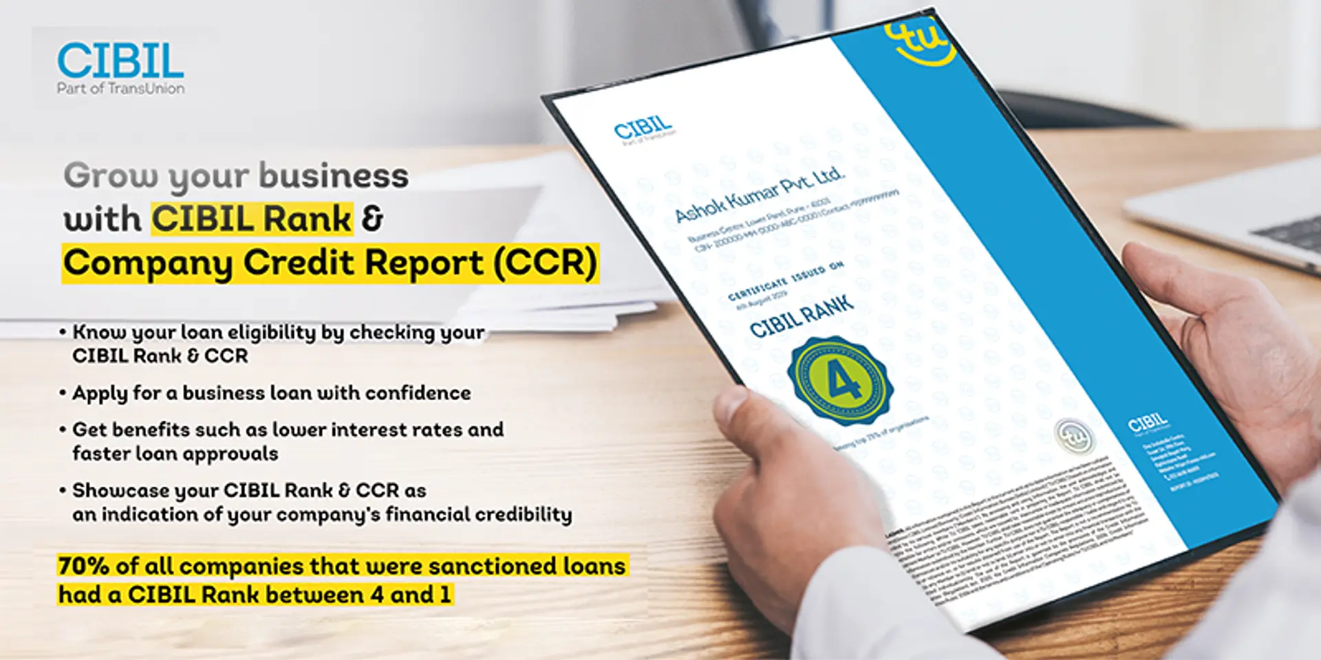 Looking for cheaper, faster loans for your business? Here’s how a good CIBIL Rank could help.