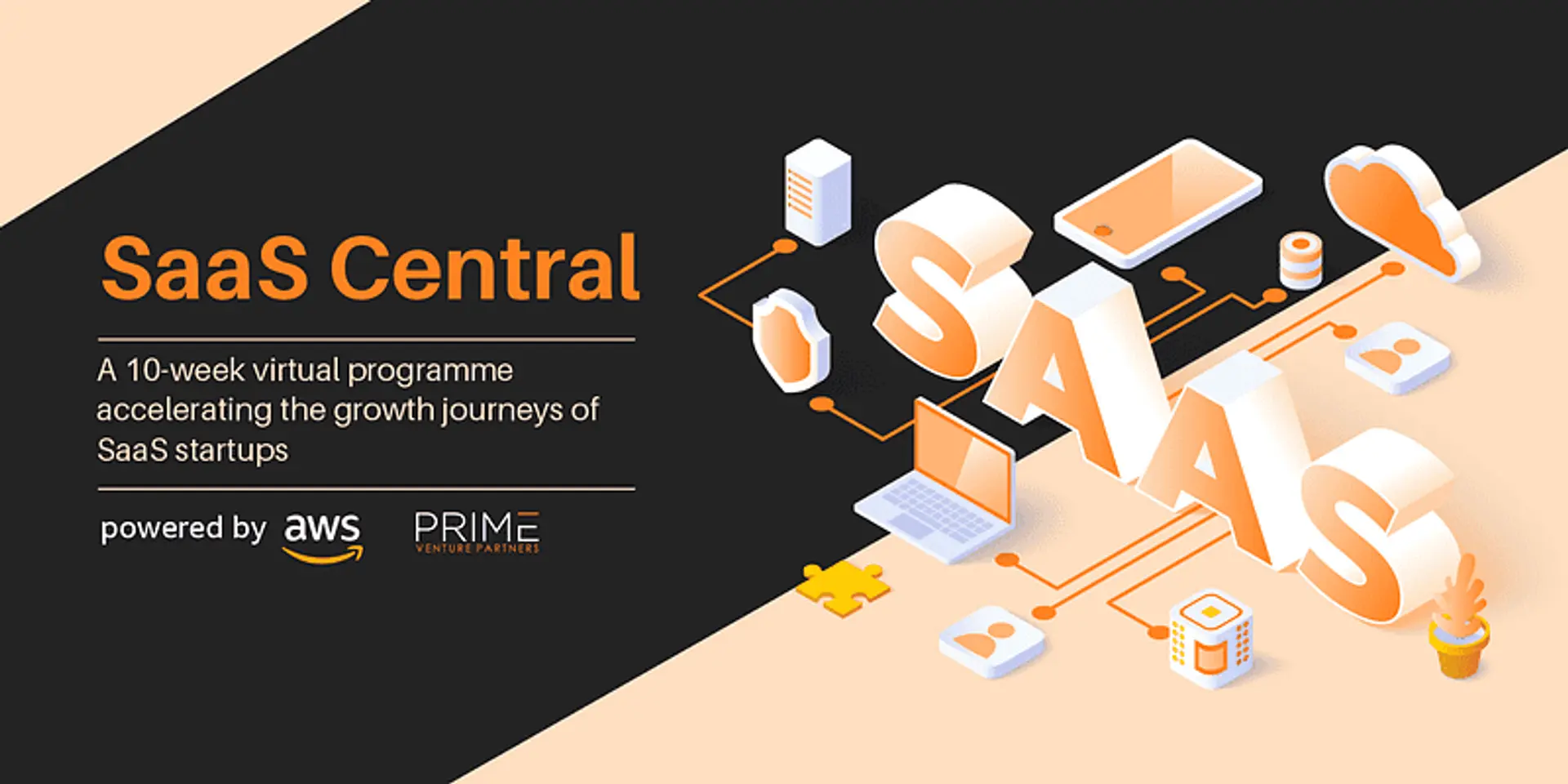 A 10-week online programme for early-stage Indian SaaS startups: SaaS Central – powered by AWS and Prime Venture Partners