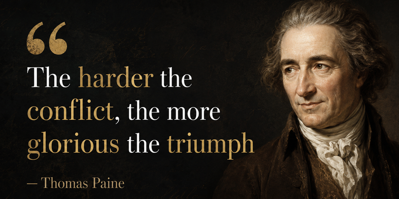 The Harder the Conflict, the More Glorious the Triumph: Thomas Paine’s Insight for Today