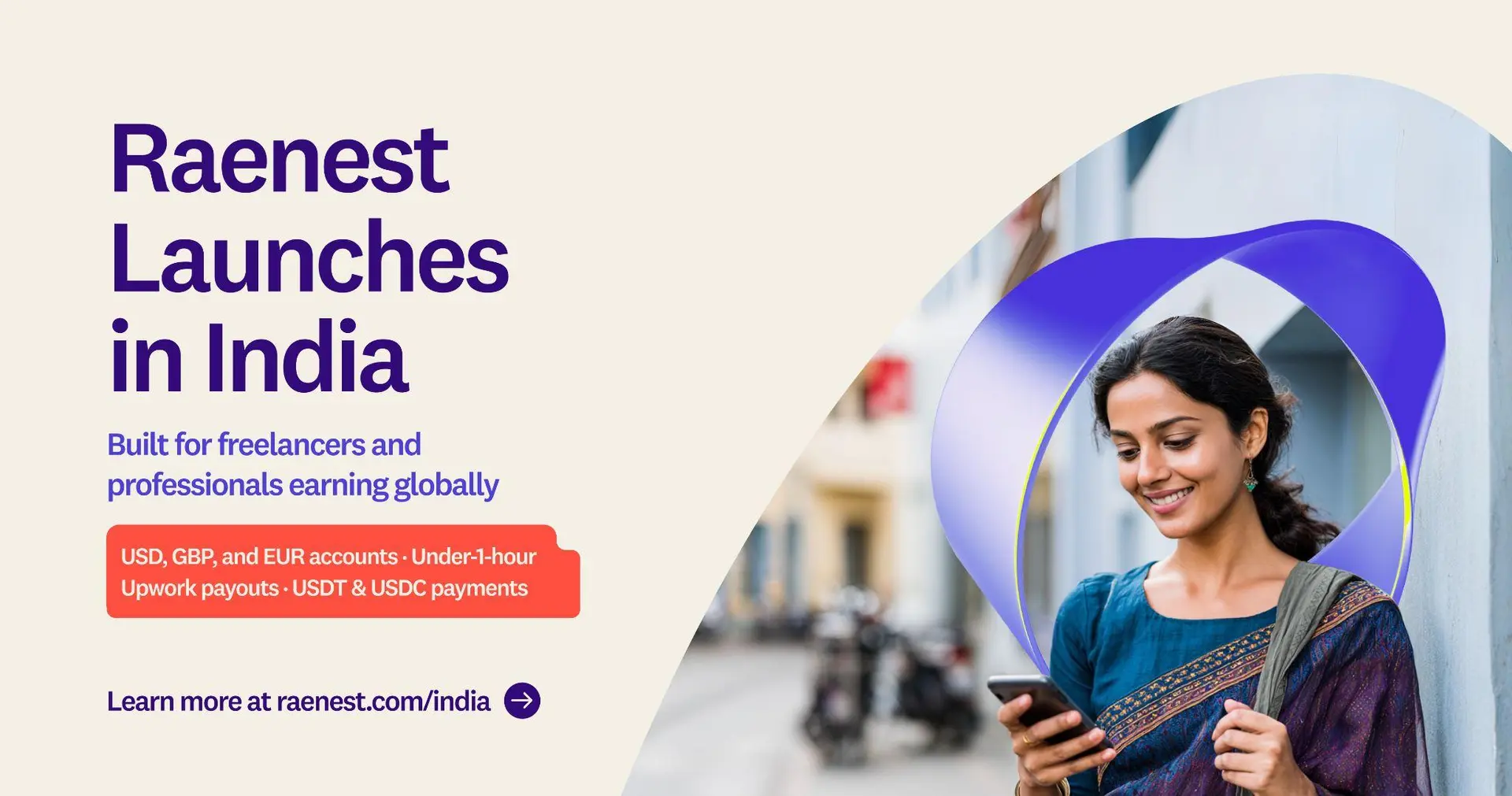 Raenest launches in India to power faster, more predictable global payments for international earners
