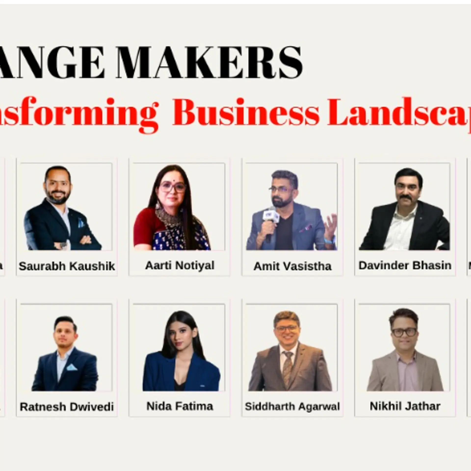 Meet some of the top changemakers transforming India's business landscape