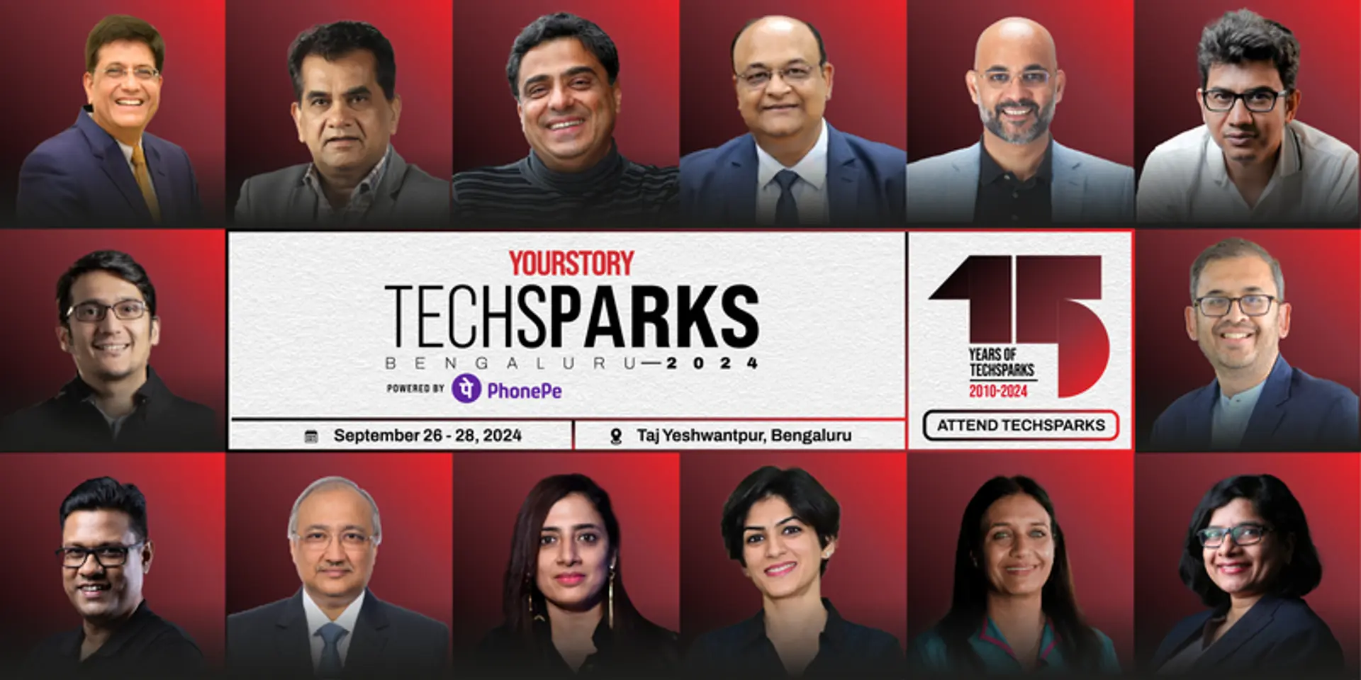 Piyush Goyal, Amitabh Kant, Ronnie Scewvala, Sameer Nigam, and more at TechSparks 2024