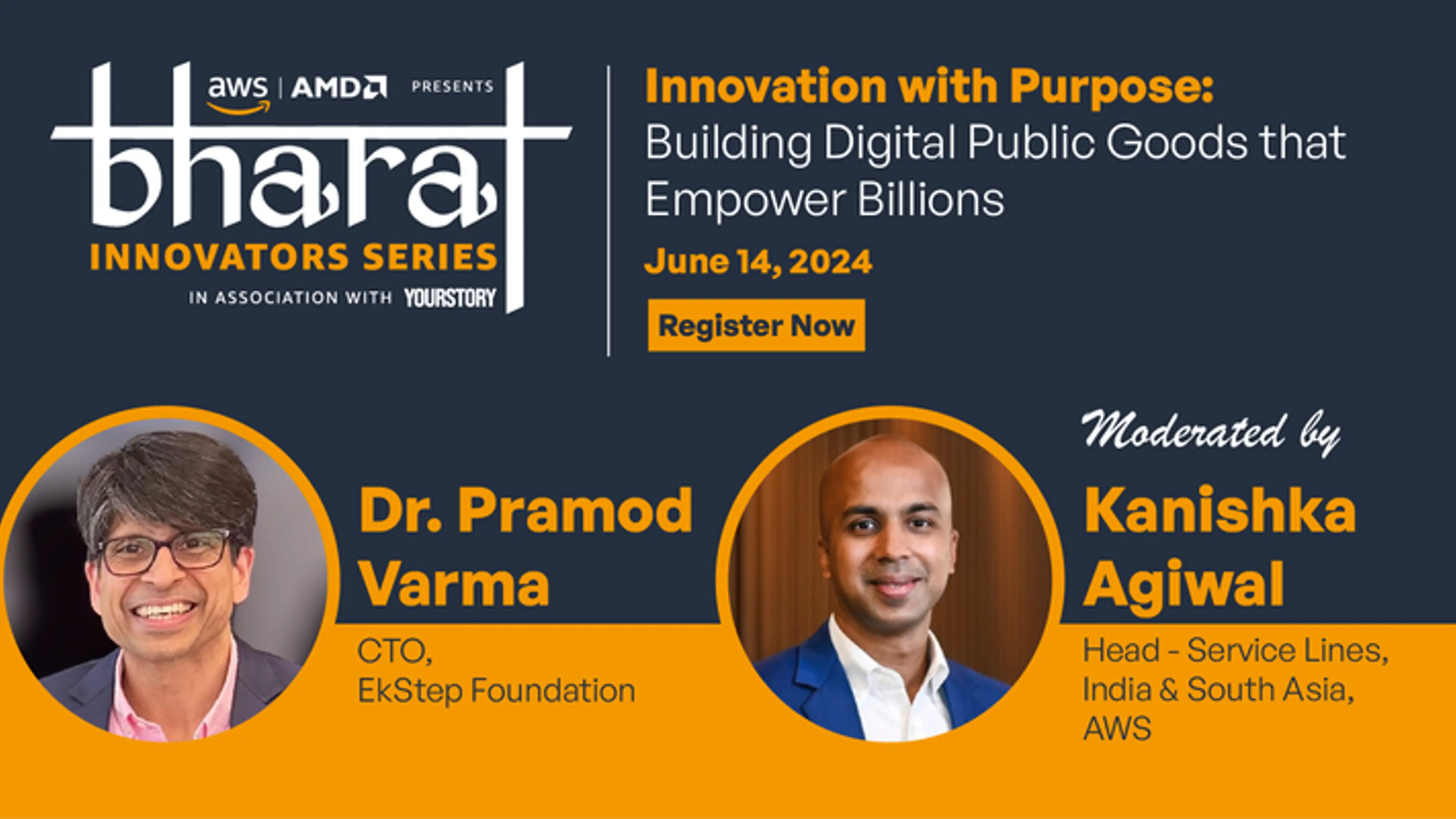 Join the conversation on purpose-driven tech innovation with AWS Bharat Innovators and EkStep Foundation