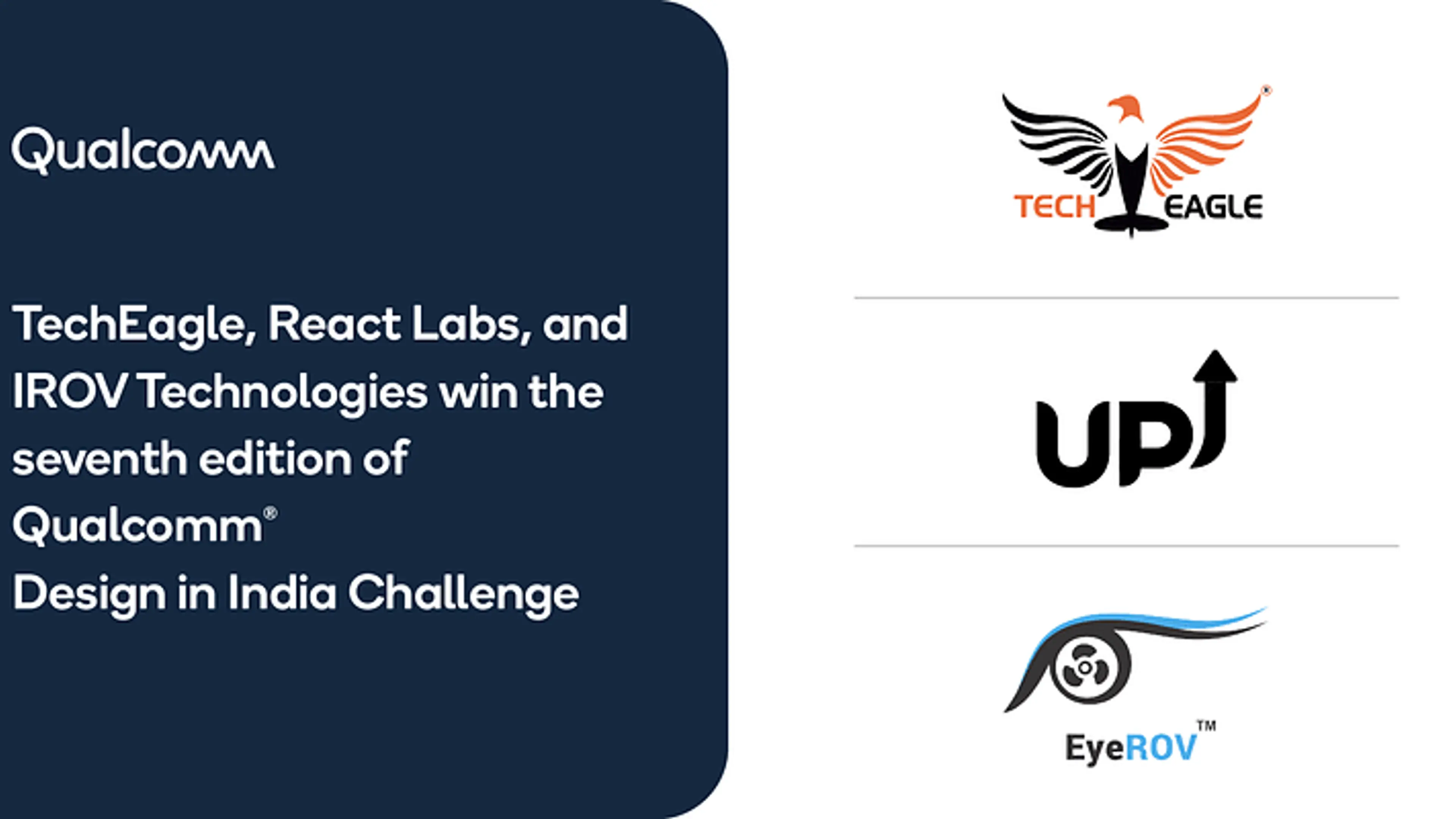 Meet TechEagle, React Labs, and IROV Technologies, the winners of ...