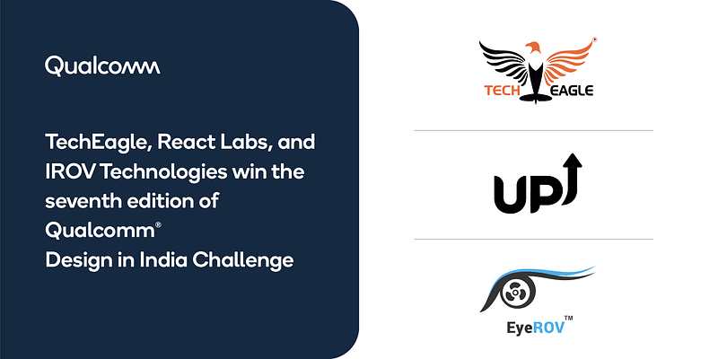 Meet TechEagle, React Labs, and IROV Technologies, the winners of Qualcomm Design in India Challenge 2022