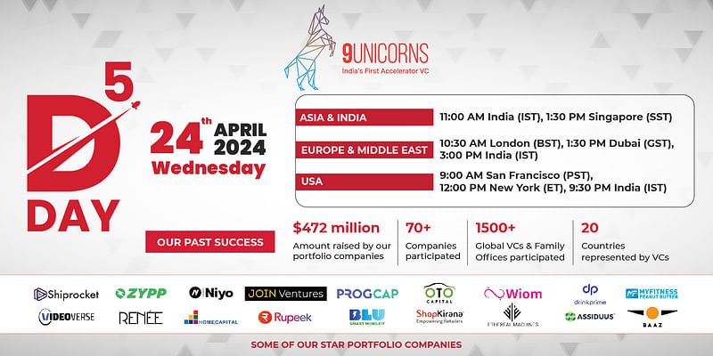9Unicorns announces DDay 5, aims for $110M funding for 20 startups 