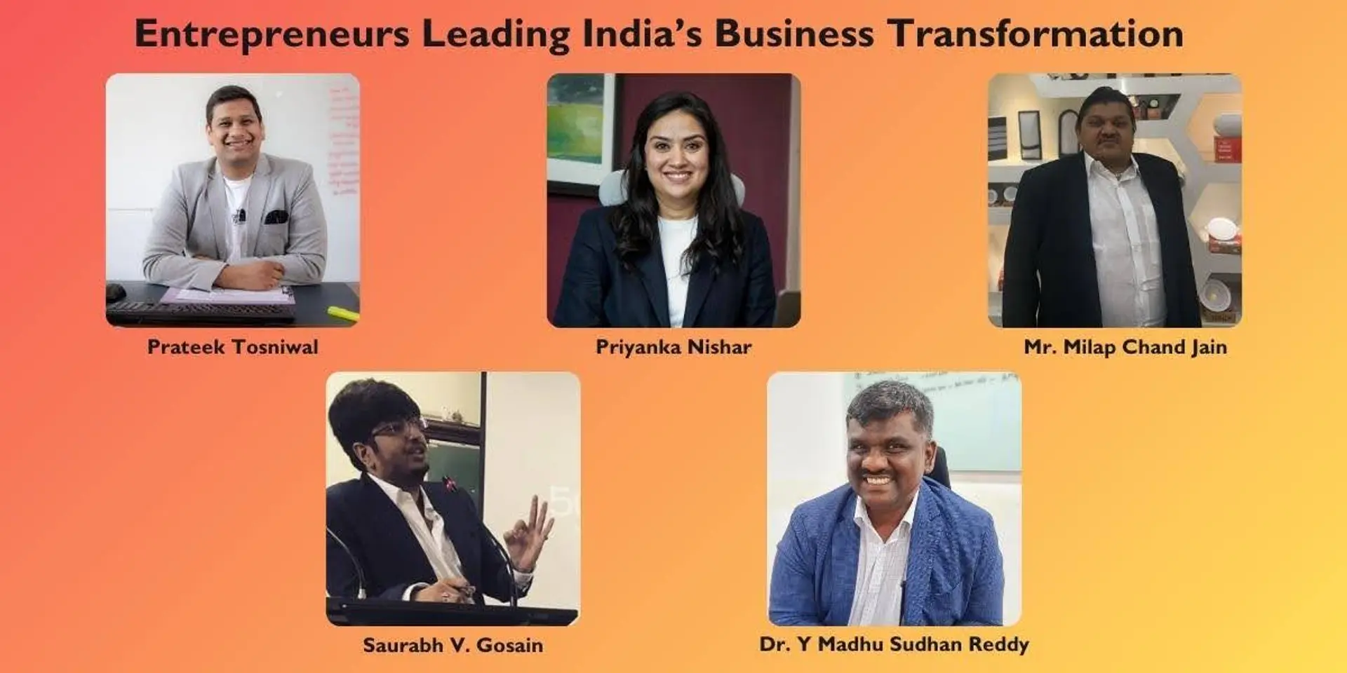 Meet the five entrepreneurs leading India’s business transformation