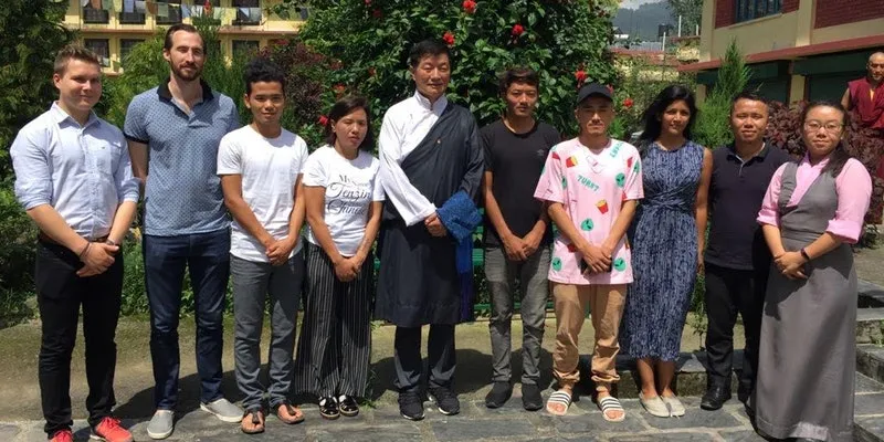 Lobsang Sangay  with Tibetan entrepreneurs and JSiE staff