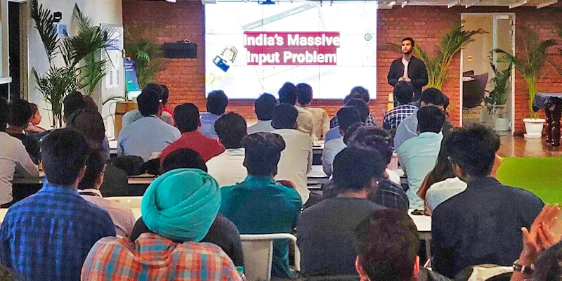 Hike Founder and CEO Kavin Bharti Mittal addressing ZeroTo2 candidates