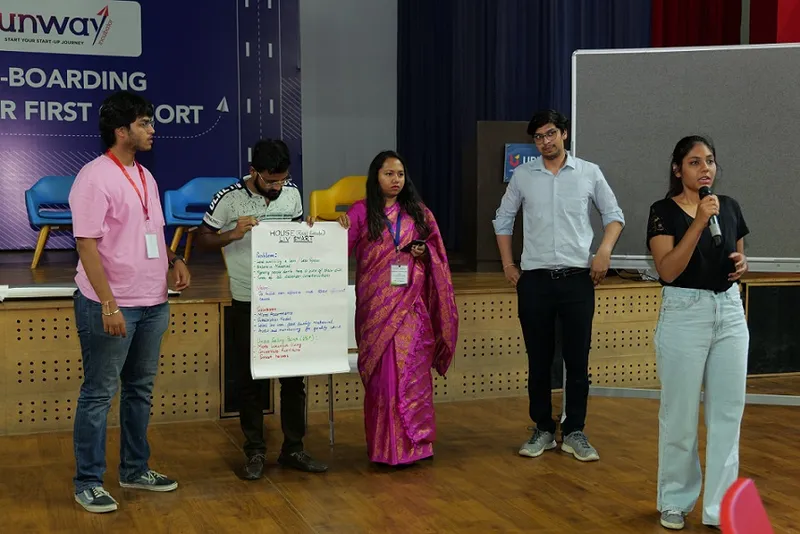 Students presenting their startup ideas