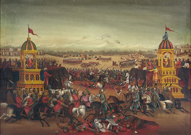 Untitled (Battle of Mahabharata) by Anonymous (Early Bengal)