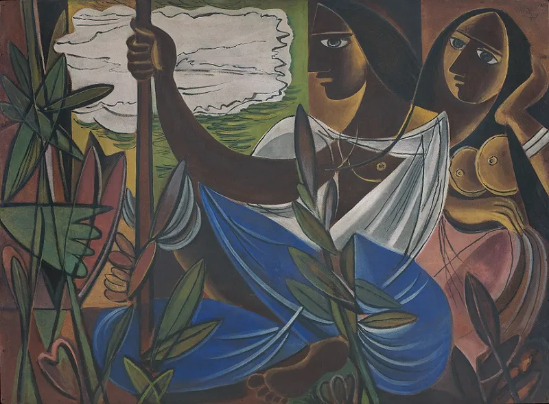 Untitled (Two Women Amid Plants) by George Keyt