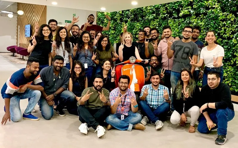 Lauren Celenza with Swiggy India team