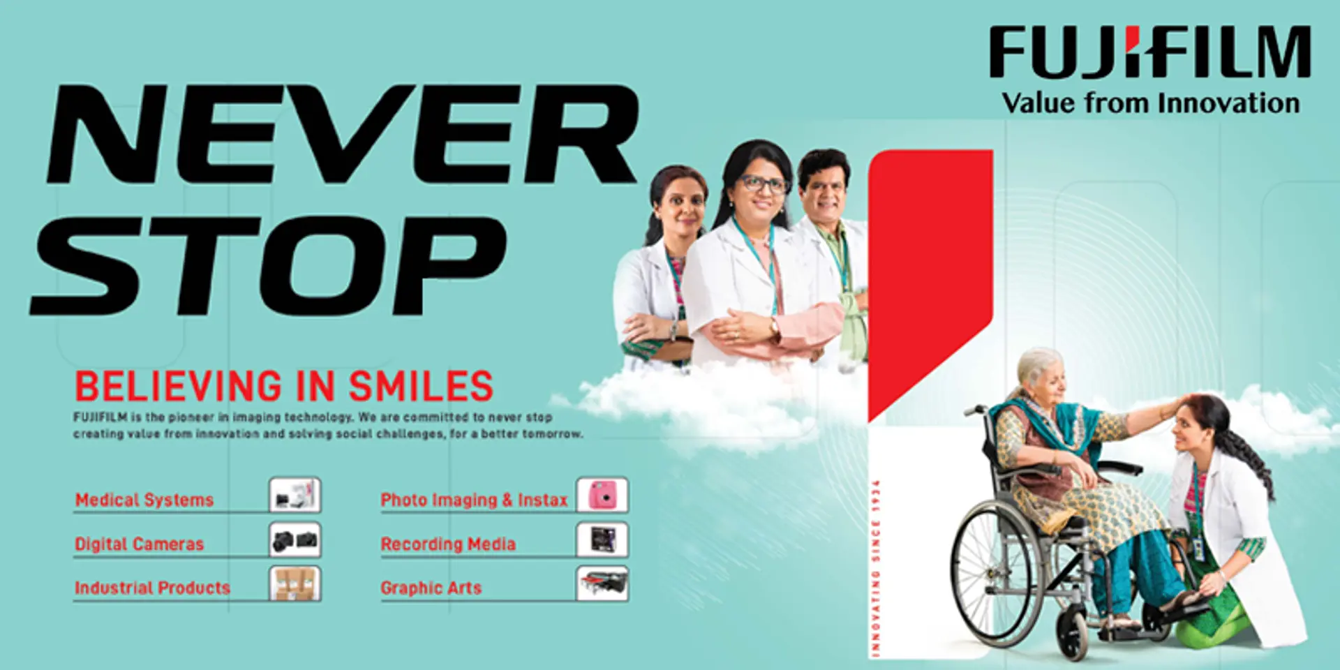 Fujifilm is on a mission to ‘Never Stop’ innovating and adding value to its customers’ lives
