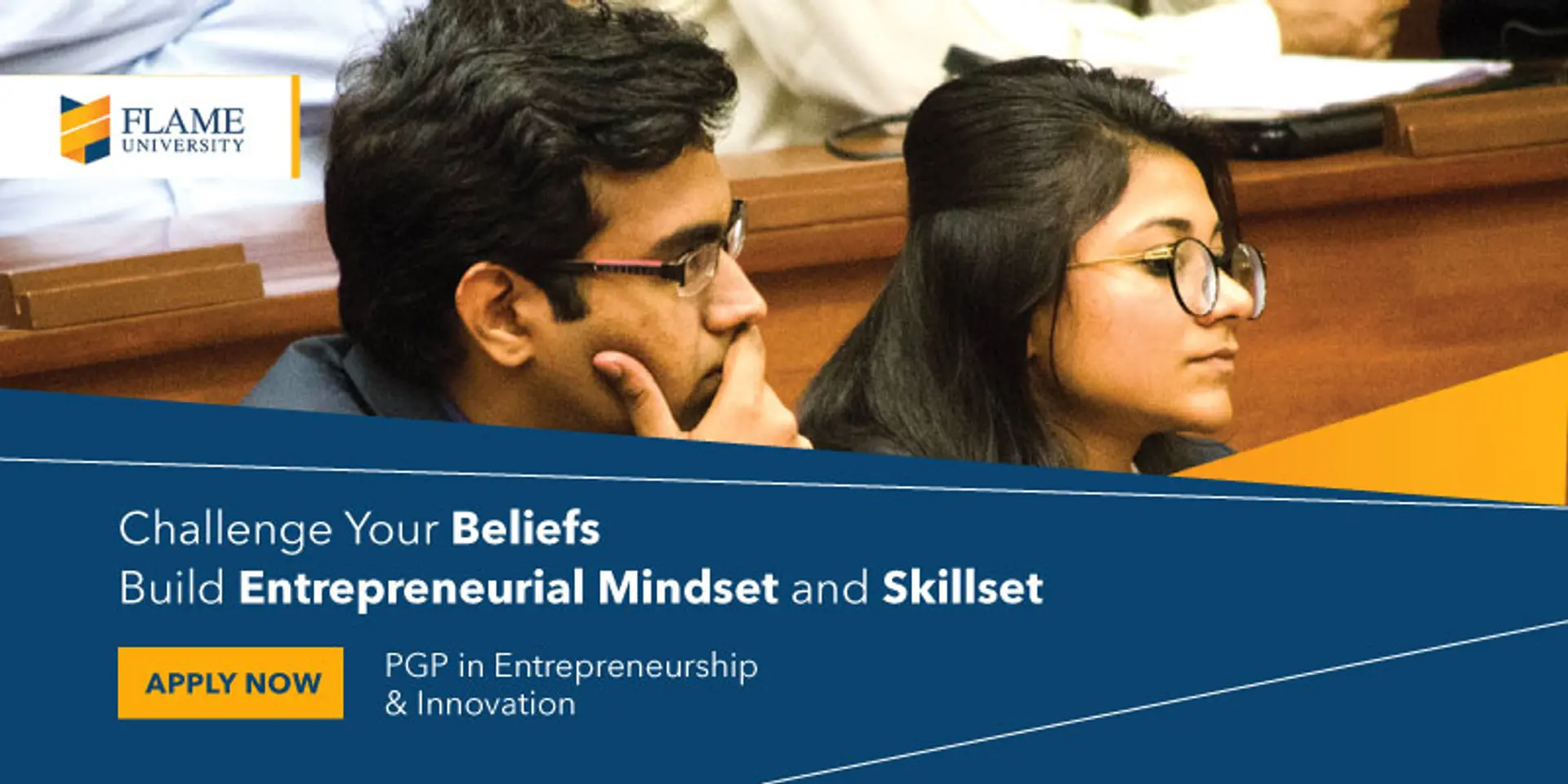 FLAME University invites applications for the Postgraduate Program in Entrepreneurship and Innovation that aims to create high-impact entrepreneurs