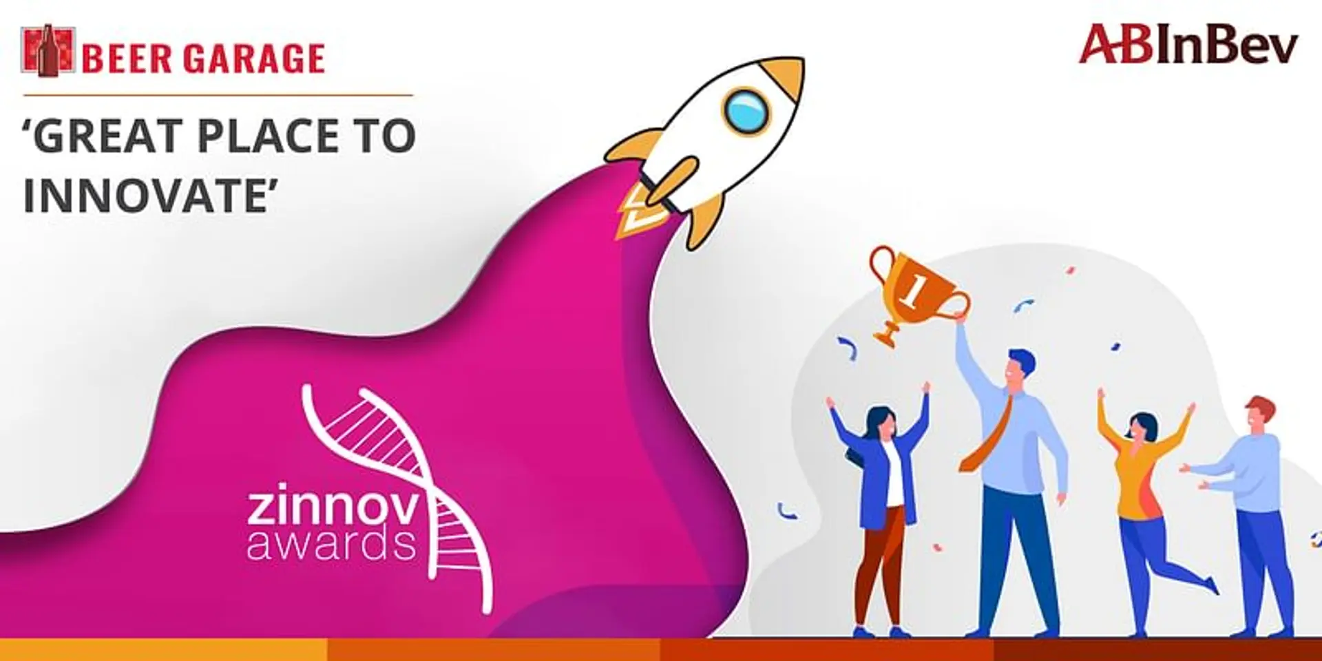 Brewing up Success : AB InBev GCC Wins ‘Great Place to Innovate’ in Zinnov Awards 2021