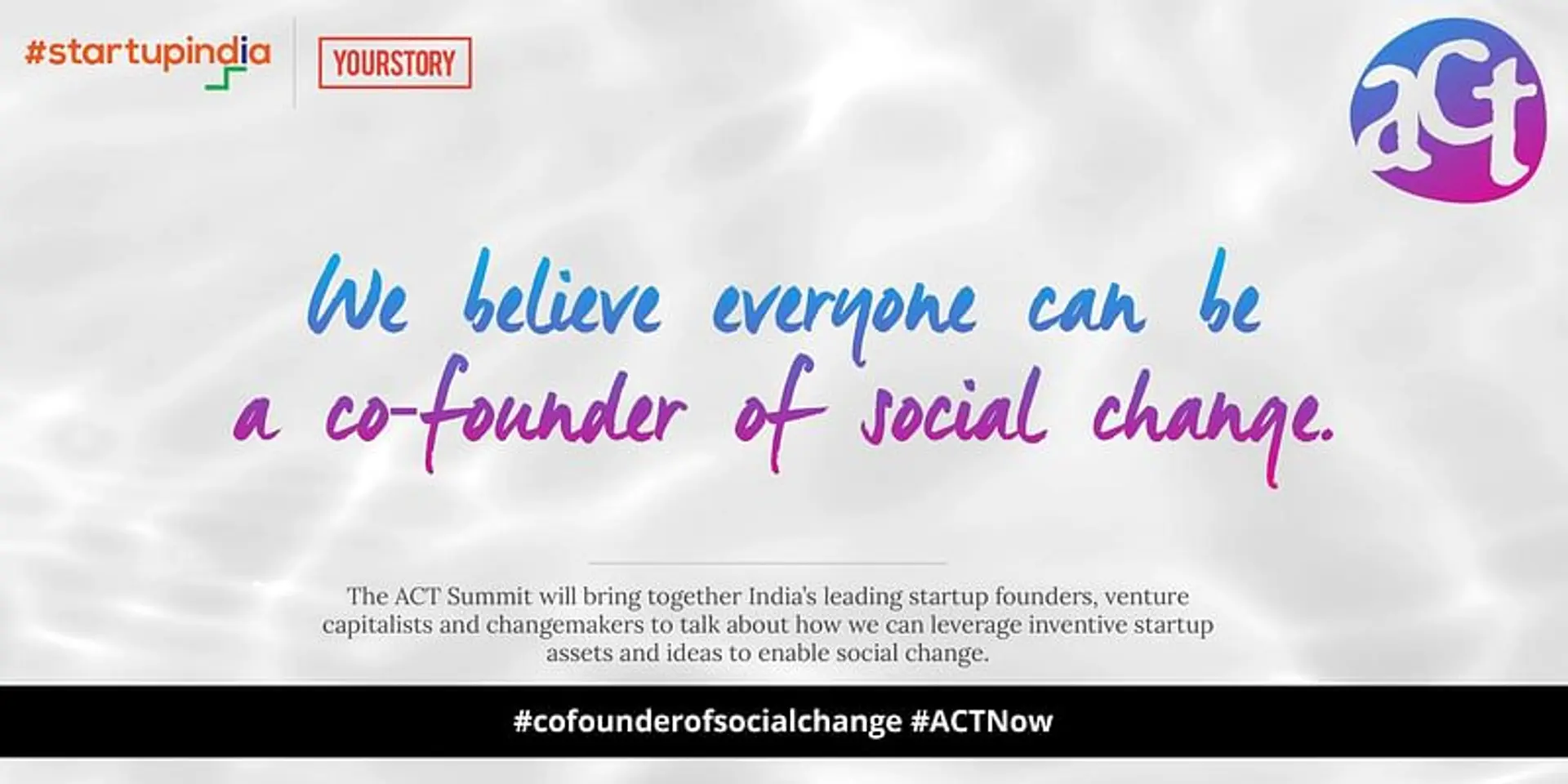 Be a co-founder of social change with ACT