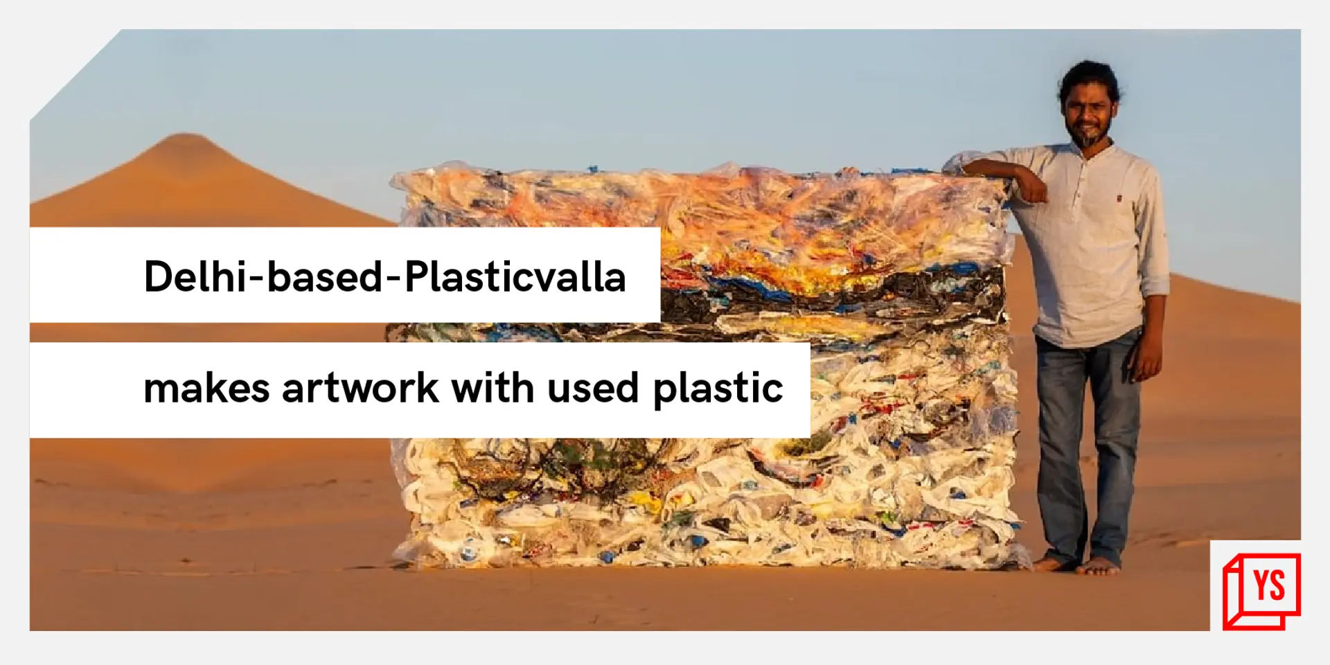 Delhi-based Plasticvalla makes artwork with used plastic