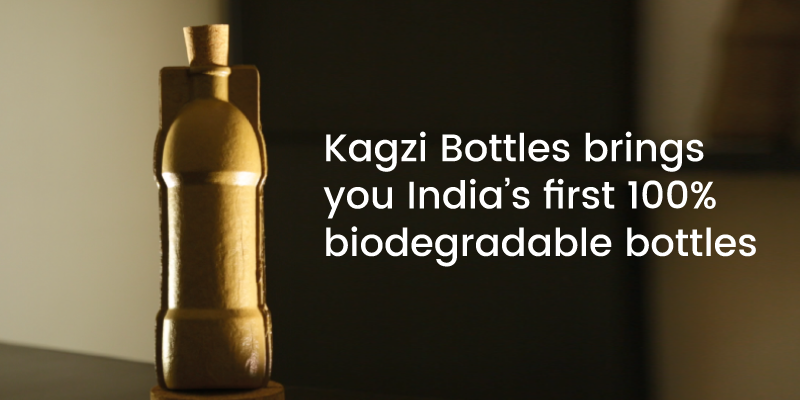 Kagzi Bottles brings you India’s first 100 pc biodegradable bottles