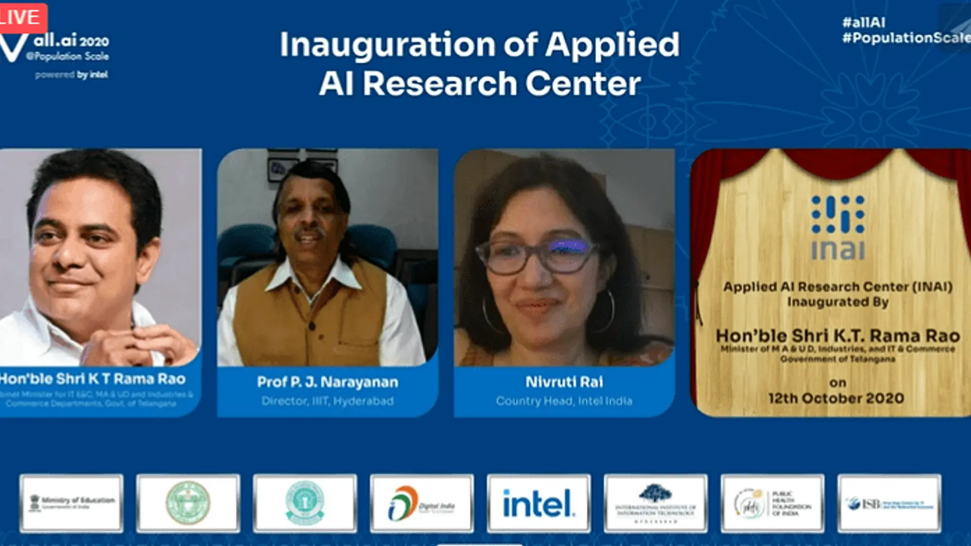 Intel, IIIT-H, Telangana govt & PHFI launch applied AI research center in Hyderabad