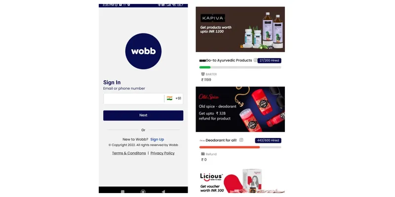 Wobb Mobile app