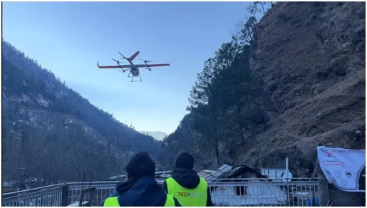TechEagle Drone in flight