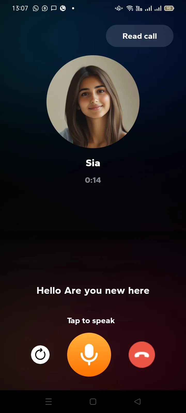 SpeakX call with AI