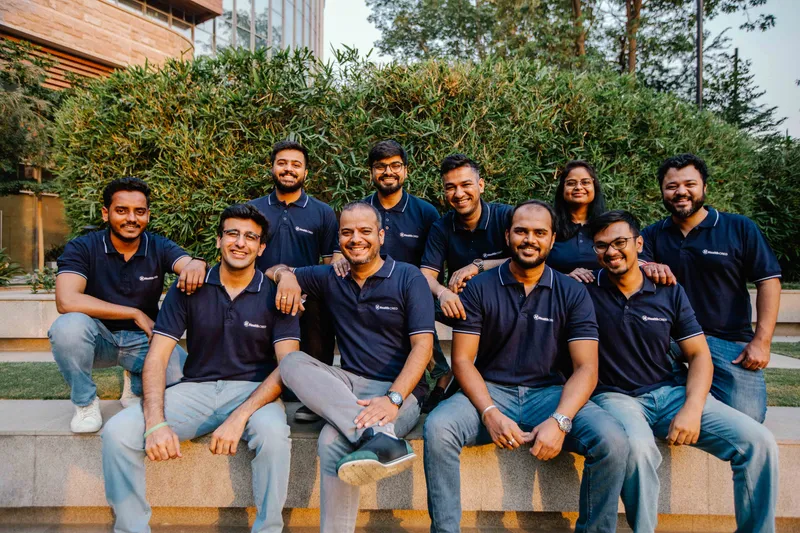 Founders Shrey Jain and Arpit Jangir, with team HealthCRED