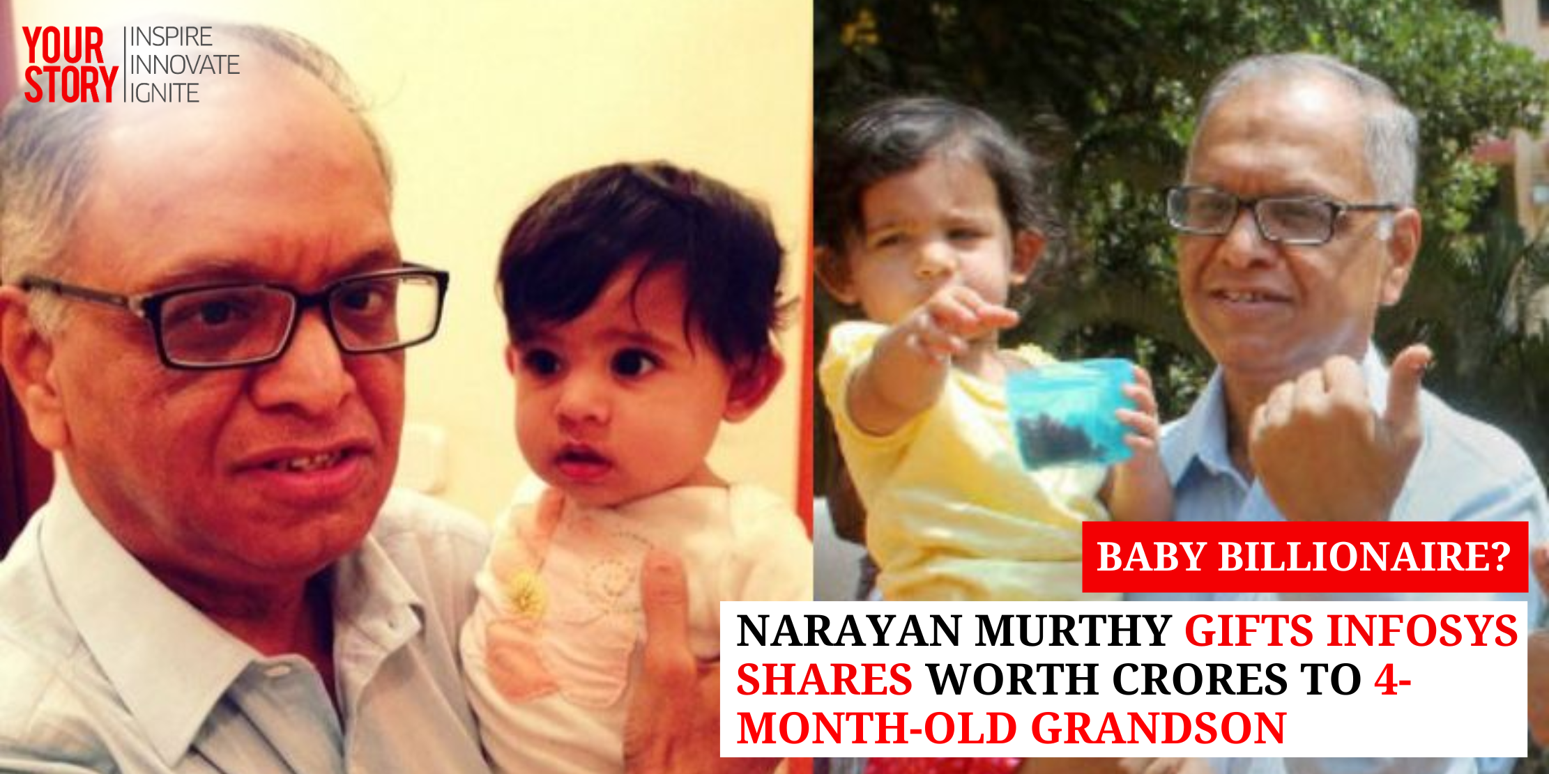 Baby Billionaire? Narayan Murthy Gifts Infosys Shares Worth Crores to 4-Month-Old Grandson