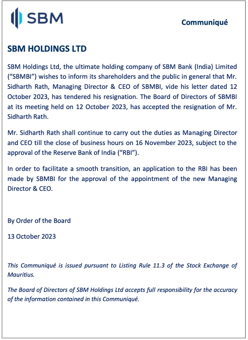 SBM Bank India 