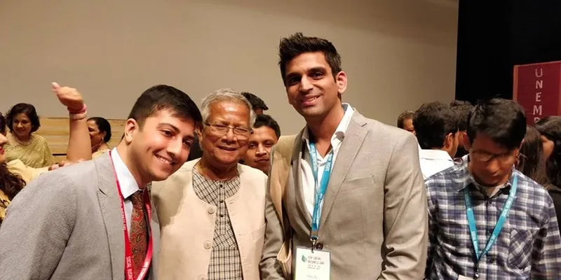 Virohan founders with Prof Mohd Yunus