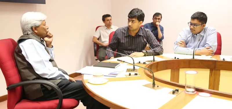 The winners for the Qualcomm Innovation Fellowship programme 2019 share their ideas with the Principal Scientific Adviser (PSA) to the Government of India, Prof. K VijayRaghavan