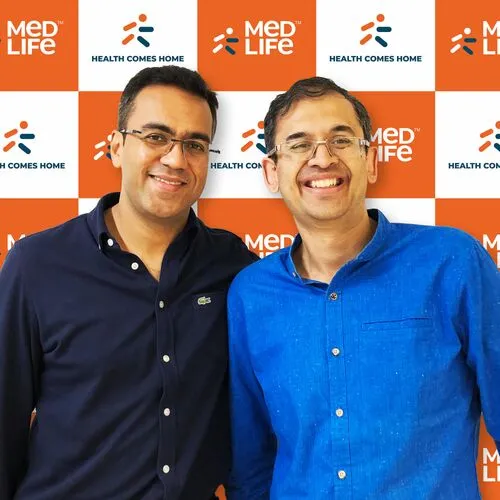 Medlife Co-Founders Prashant Singh and Ananth Narayanan 