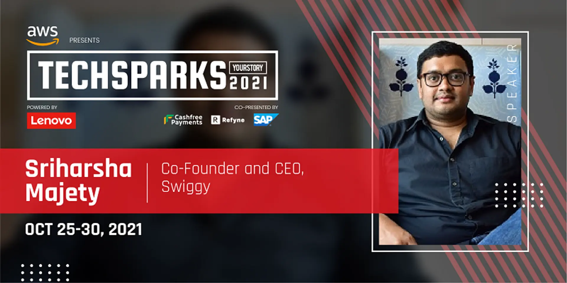 Swiggy Co-Founder Sriharsha Majety, who eats, drinks, sleeps disruption, to make a rare appearance on Grand Finale at TechSparks 2021