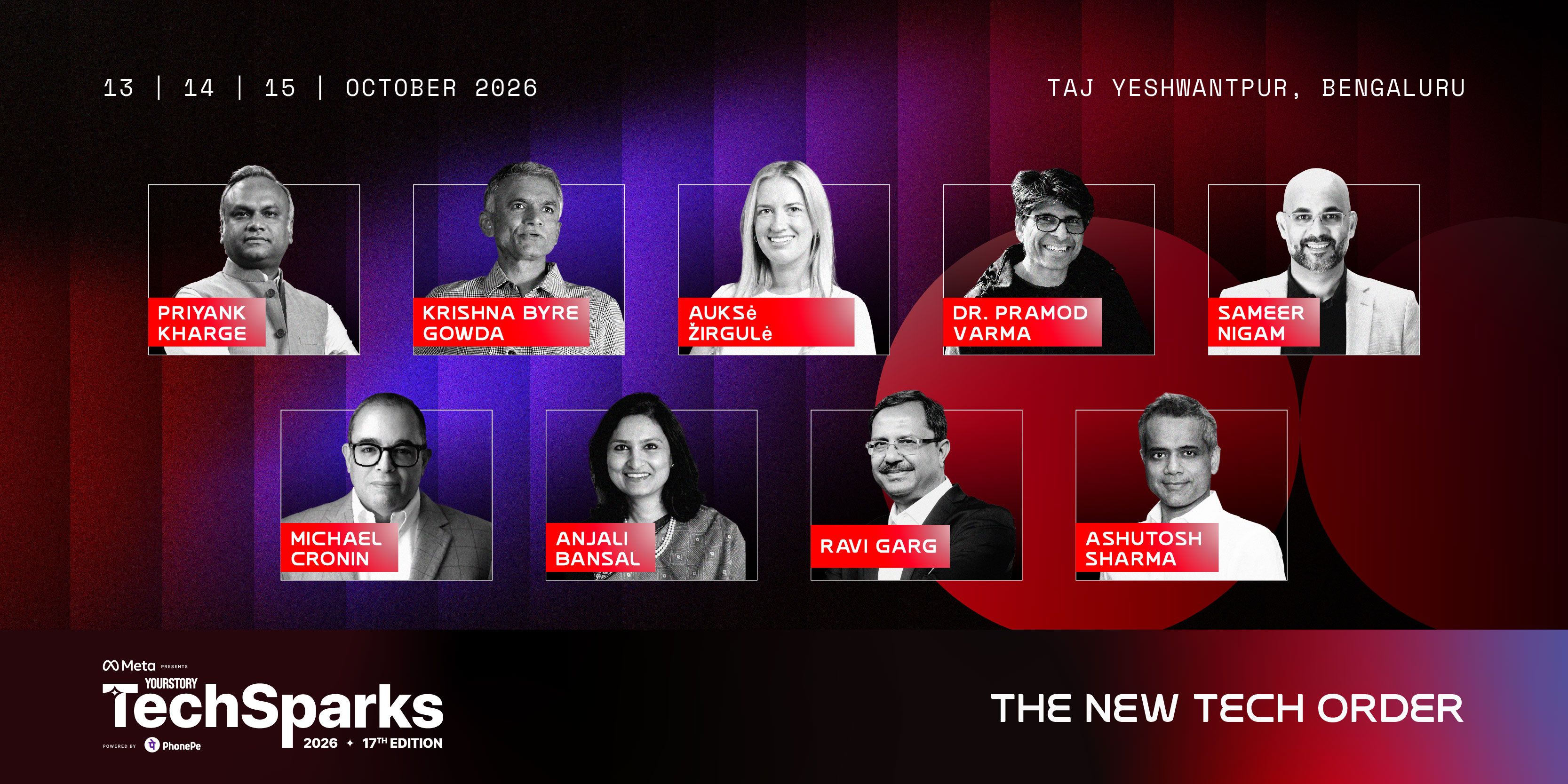 TechSparks 2026: Priyank Kharge, Krishna Byre Gowda, Sameer Nigam, Pramod Varma, and more to take the stage
