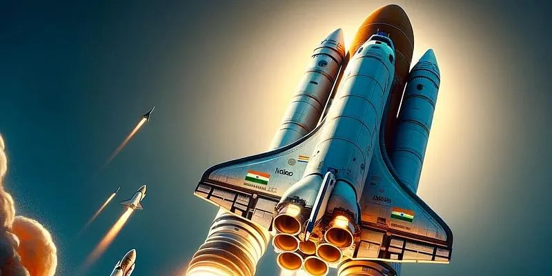 space shuttle taking off