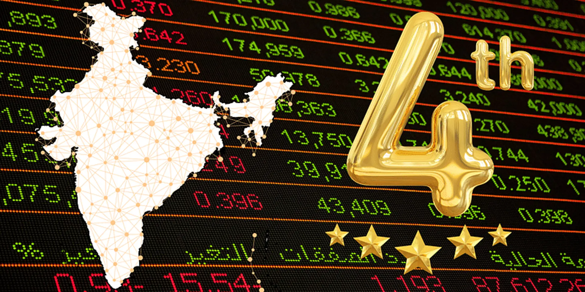 India Outshines Hong Kong, Becomes 4th Largest Global Stock Market