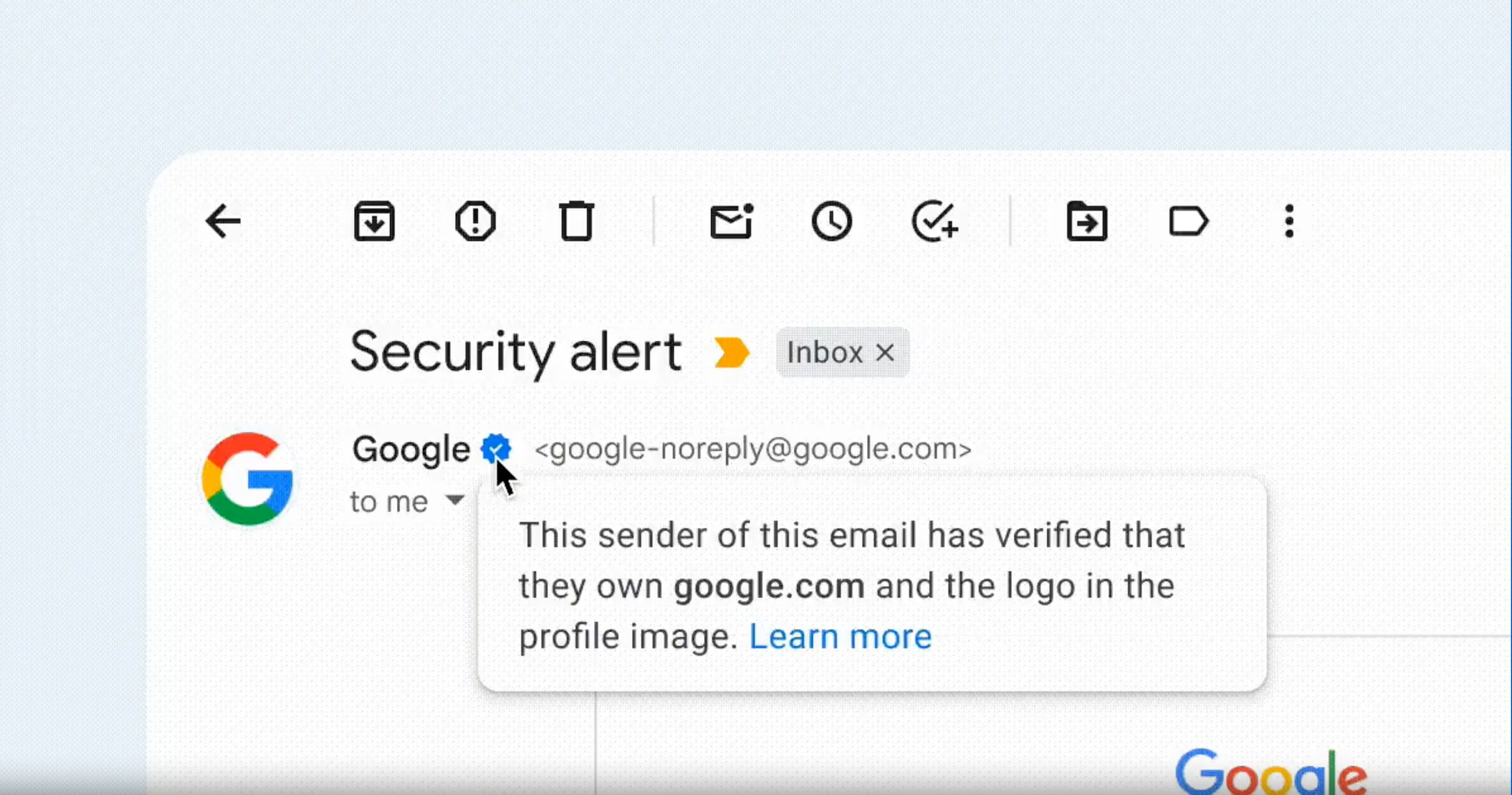 Google presenta la función de marca azul en Gmail para mejorar la seguridad del correo electrónico