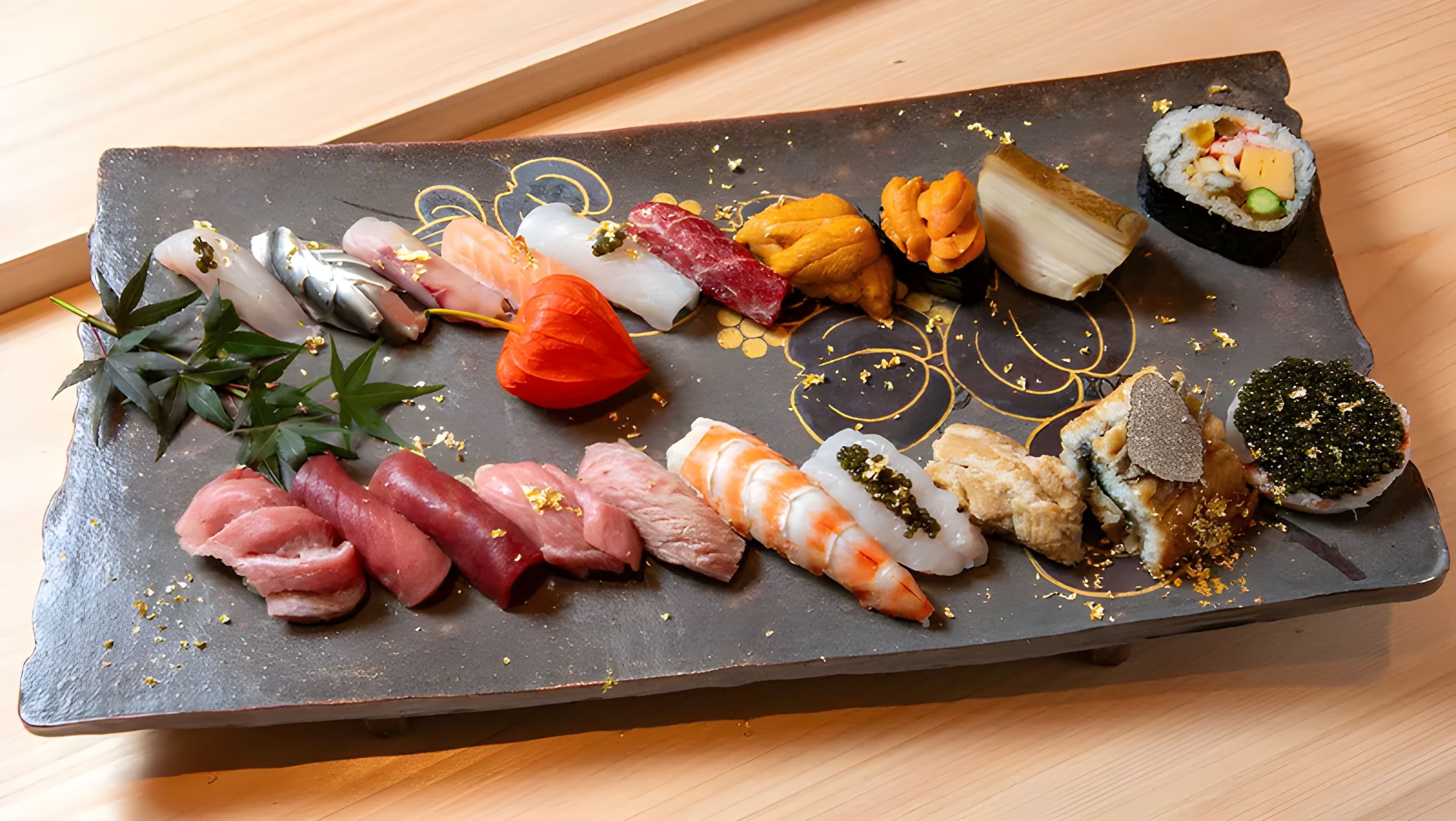 World’s most expensive sushi, priced at Rs.2,01,332 served up at a Japanese restaurant.