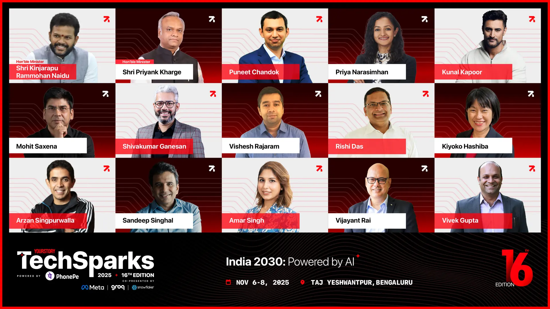 Kinjarapu Rammohan Naidu, Priyank Kharge, and Kunal Kapoor join the stellar speaker lineup for TechSparks 2025