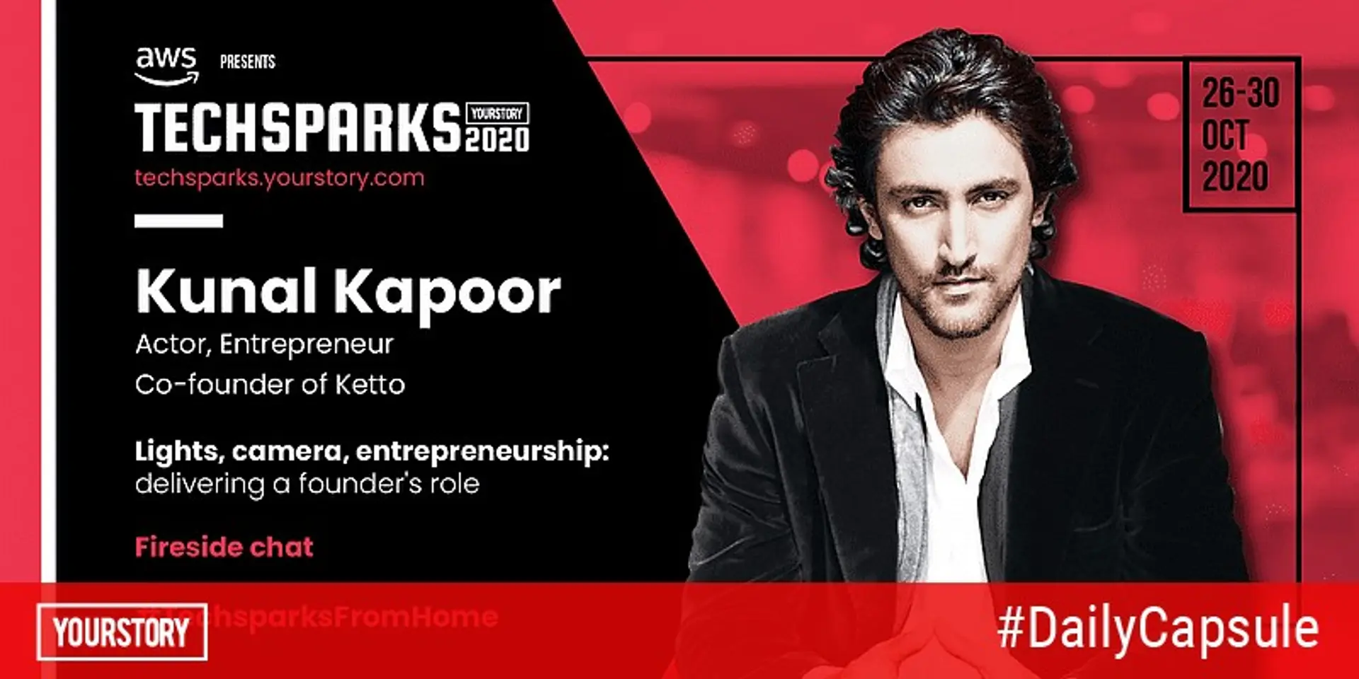 From acting to entrepreneurship, hear from actor Kunal Kapoor only at TechSparks 2020