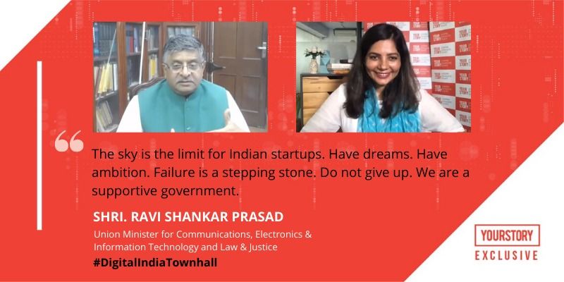 Startups are shaping the new narrative of India's empowerment: Ravi Shankar Prasad in Digital India Townhall with entrepreneurs